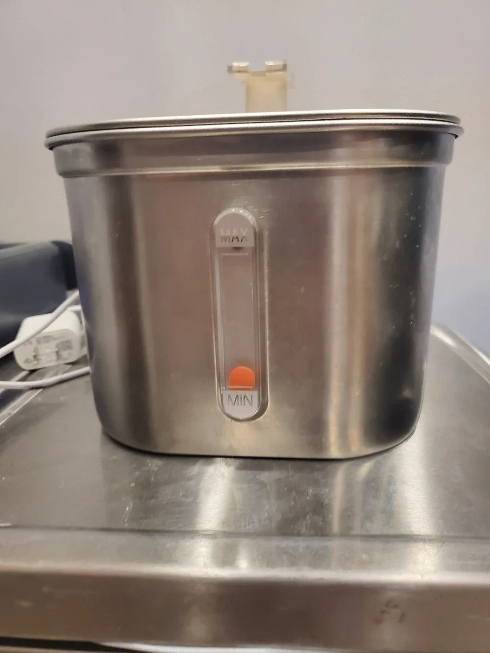 Stainless Steel Cat Water Fountain - Brushed Silver